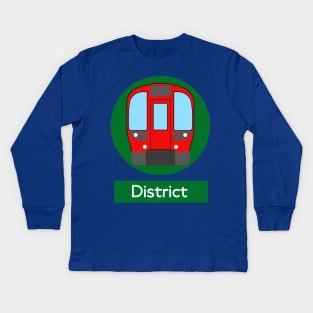 London Underground Subway District Kids Long Sleeve T-Shirt